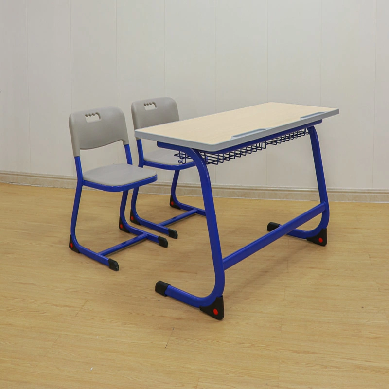 Estudiante de muebles de metal doble juego de mesa y silla escritorio y silla de la escuela