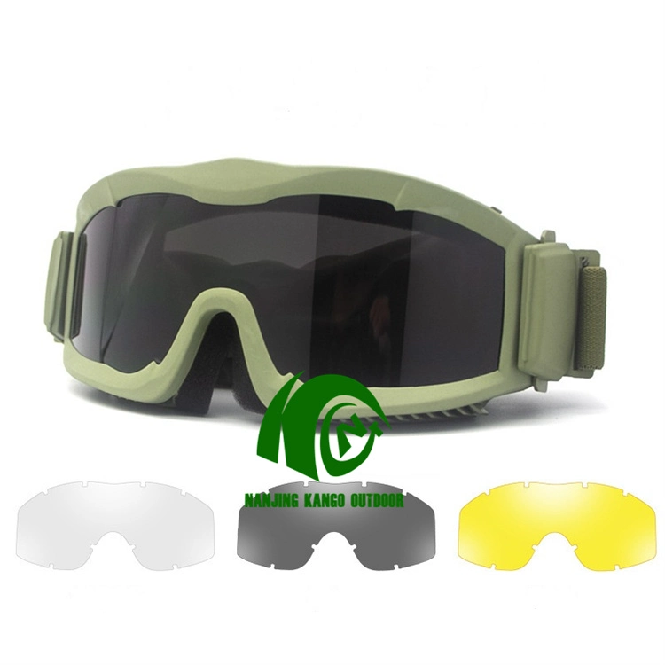 Kango Waterproof Hunting Combat Goggles Glasses Tactical Protective Glasses for Outdoor Shooting