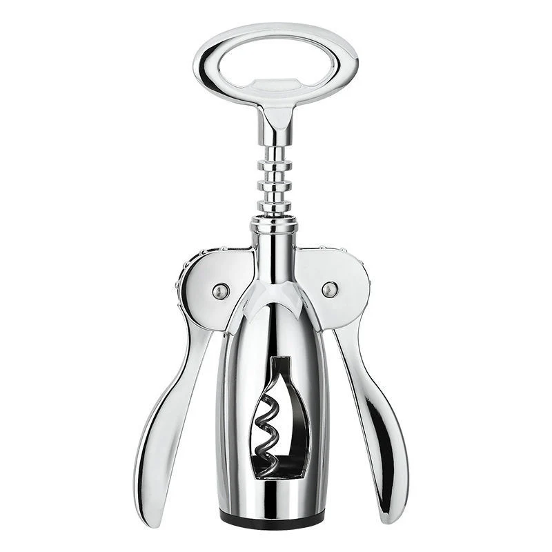 Abridor de Vinho Comercial Multifuncional Portátil em Aço Inoxidável Vermelho Corkscrew Set Bl15968.