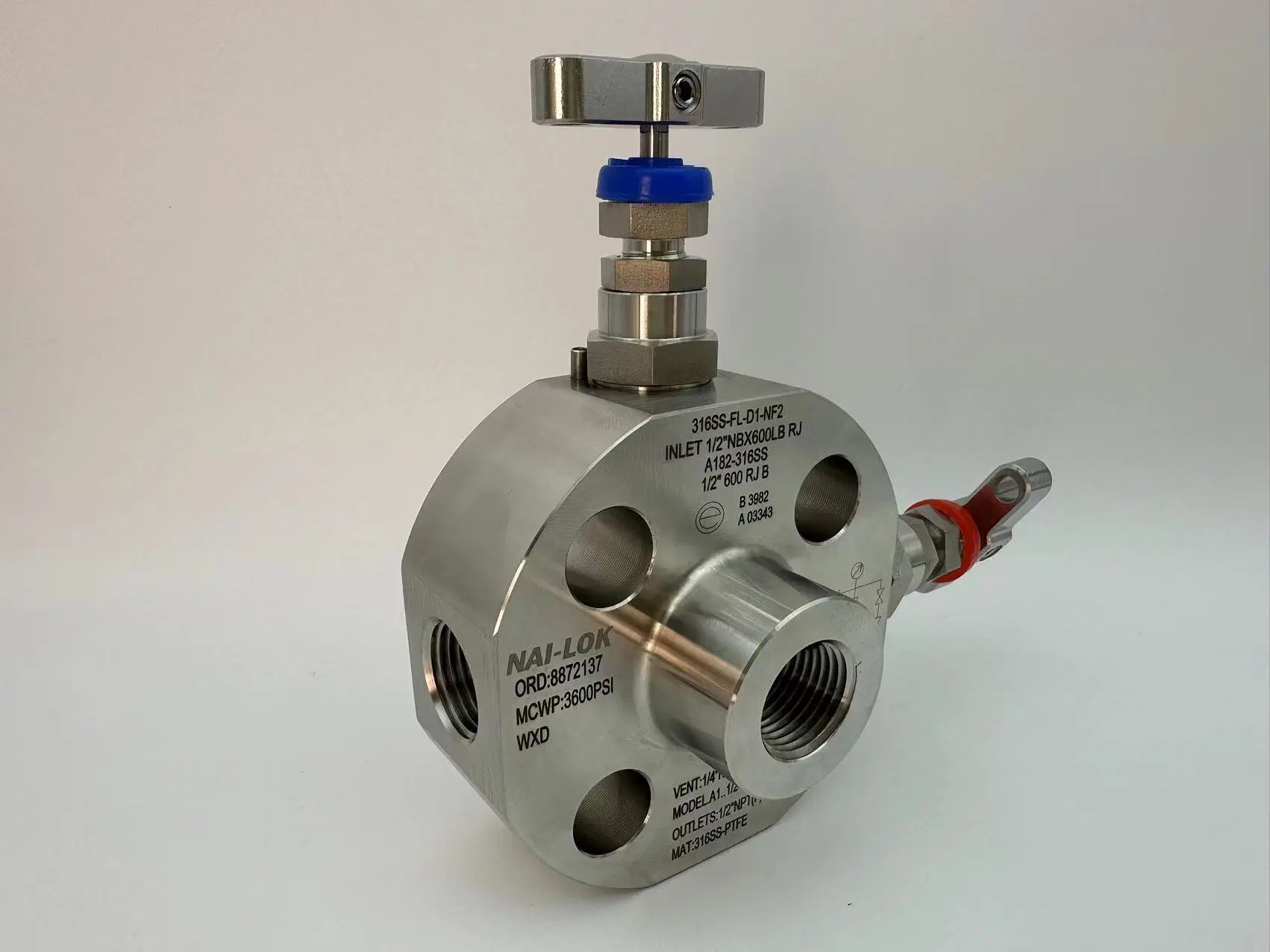 Stainless Steel Instrument Manifolds Valve Double Block and Bleed Valves Monoflange Valve Class 150 to Class 2500 Flange