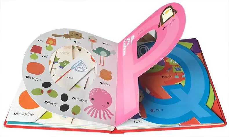 Custom Printing Cardboard Paper Children Learning Hardcover Book