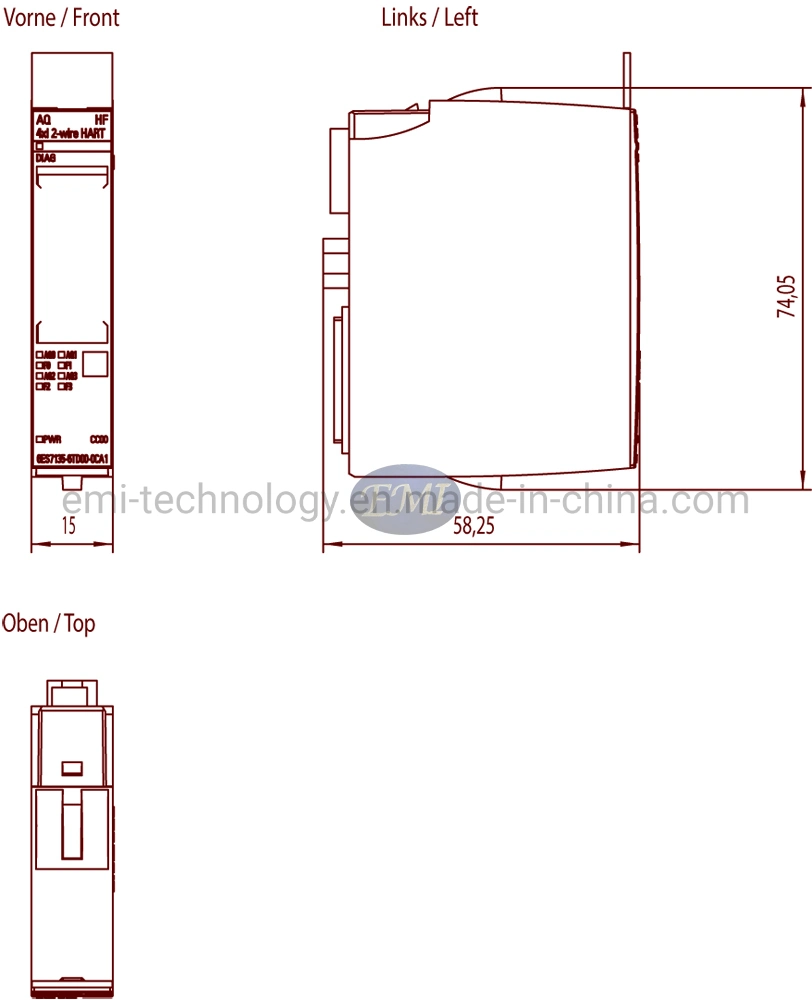 Siemens 6es7135-6td00-0ca1 Simatic et 200sp, PLC con módulo de salida Hart analógica