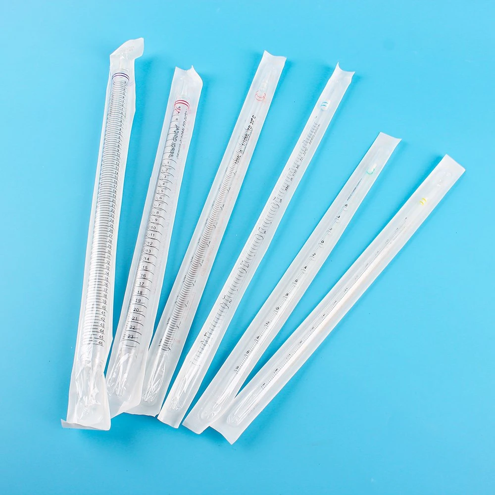 Professional Medical Accurate Filter Clear Transparent Transferring Aspirating Plastic 25ml Serological Pipettes