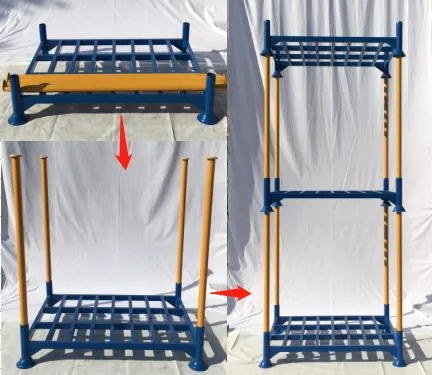 Caja de palets de acero portátil móvil Stilages Stilages Cage Racking Proveedores