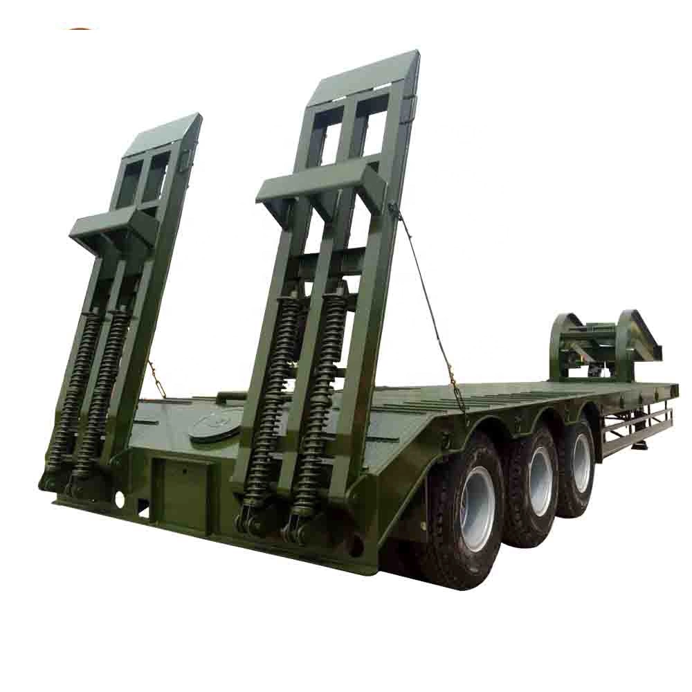 60t Heavy Duty Lowbed Trailer Truck (Gooseneck Low Bed Semi Trailer Lowbed Trailer)