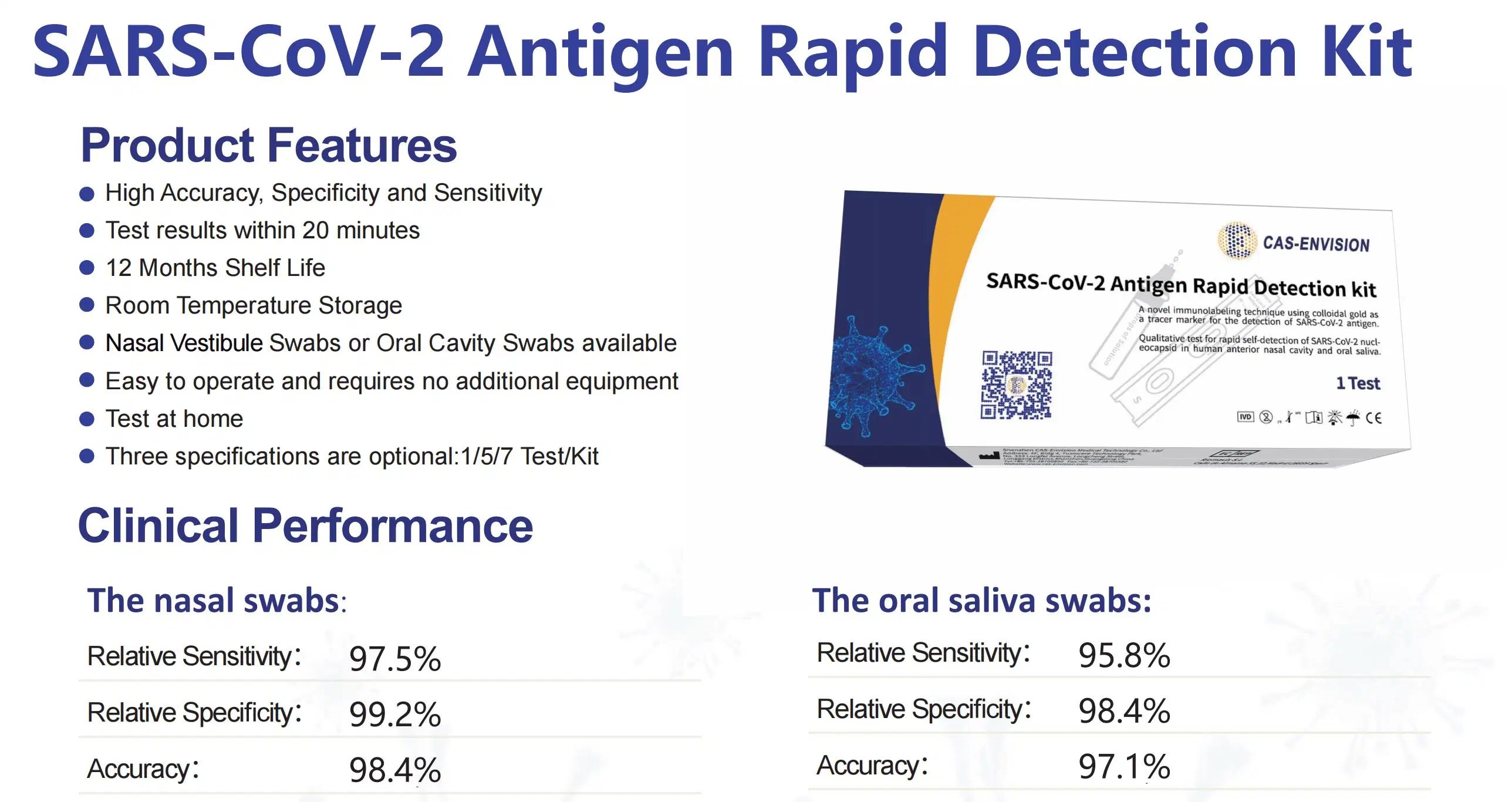 Medical Ivd Aid Poct Hospital Use Self Test Lab Equipment Device Diagnostics Kit Antigen Test with CE Registered ISO13485 Gold