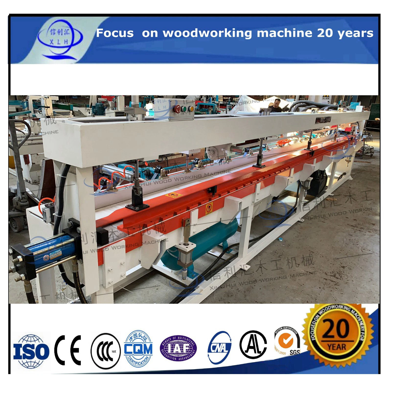 Finger Jointing Machine Cutter Mxb3518, Equipamento de Processamento de Blocos de Madeira de Pequeno Porte / Processo de Produção de Junta de Dedo com Lâminas Duplas.