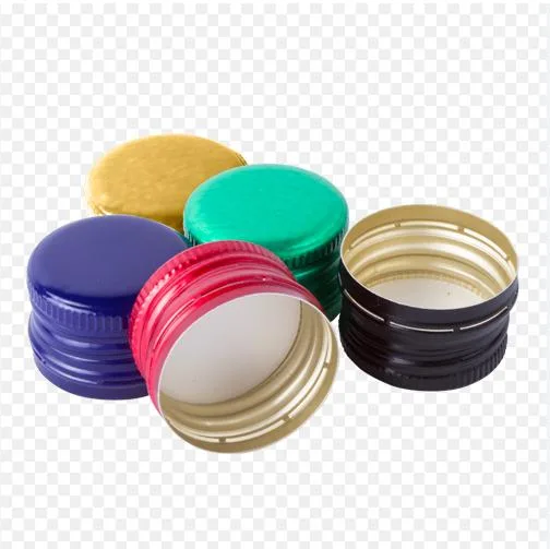 Custom 28mm 38mm Aluminum Bottle Top Lids and Caps