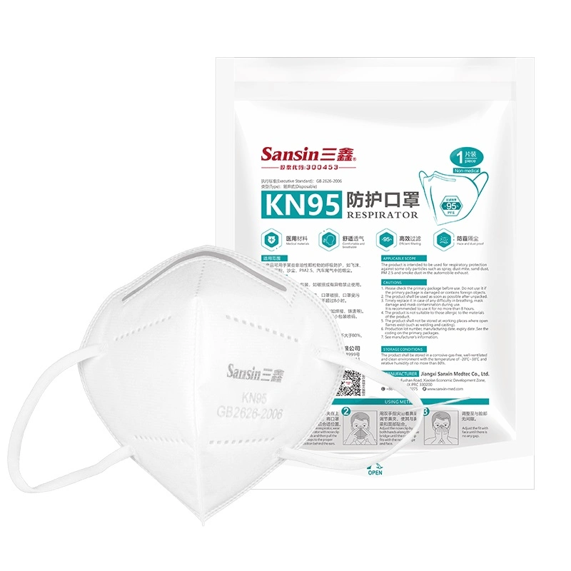 Sanxin KN95 Máscaras Faciais médicos descartáveis