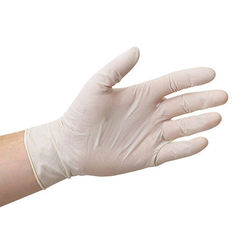 Blanco Negro sin polvo Guantes de látex desechables guantes impermeables para el hogar