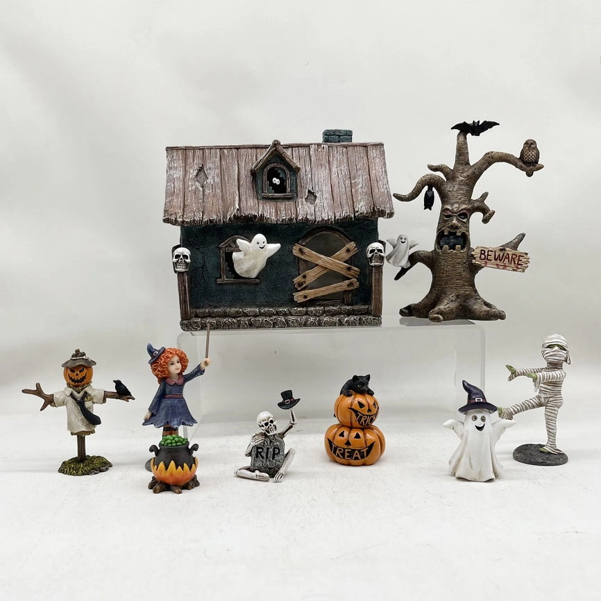 Resin Halloween Miniature Figurines Halloween Gift Decoration for Kids DIY