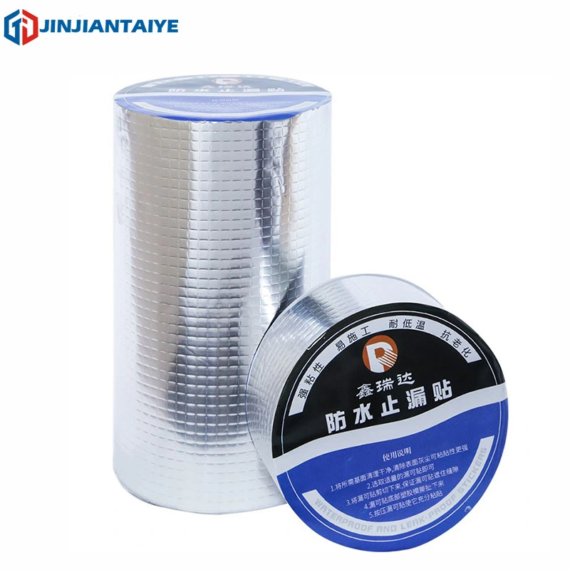 House Leakage Repairing Tape Aluminum Foil Butyl Self Adhesive Waterproof Joint Flex Rubber Tape Crack Sealing Tape