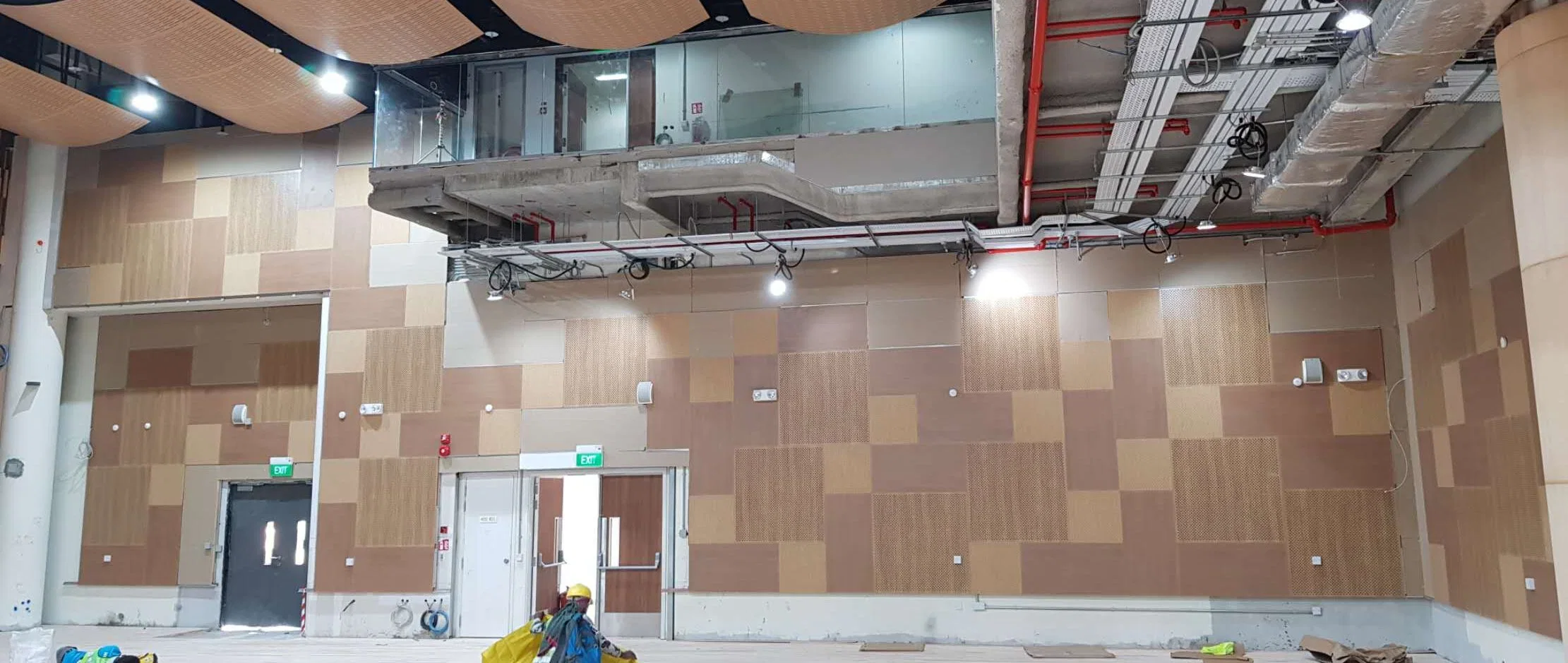 AG. Acoustic New Sound Absorption Materials Timber Perforated MDF Wall Covering for Reception Hall