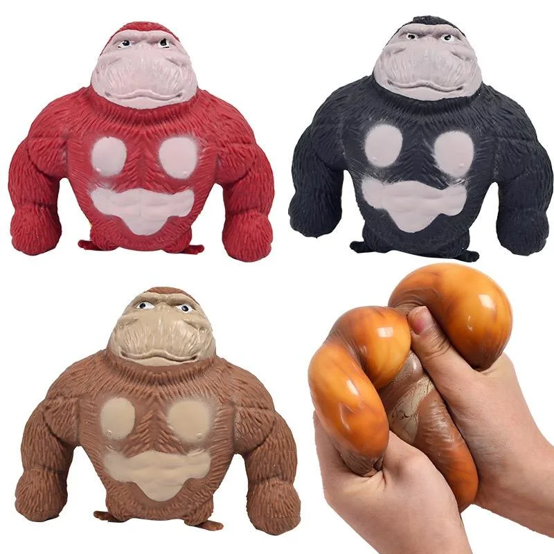 2022 New Creative Stress Relief Toys Funny Fall Down Monkey Gorilla Squishy Stress Relief Balls Squeezing for Kids or Adults