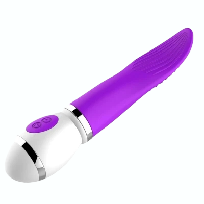 El shock de silicona Heting Spin Lengua lamer juguete sexual vibrador masajeador