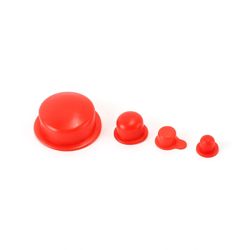 Soft Vinyl PVC Silicone Pipe Threaded Plastic End Cap Switch Button Dust Proof Protector Silicone Cap