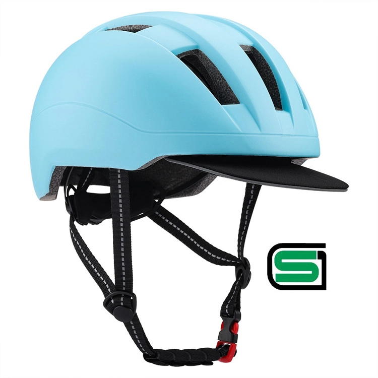 Fábrica OEM bicicleta elegante Casco Aisa Big Head Casco Urbano Scooter Helmet SG Certificación con visor de tela desmontable