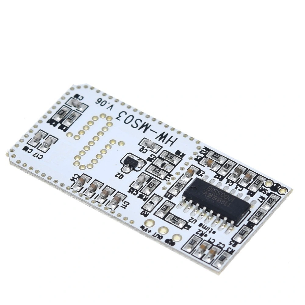 Módulo de sensor de radar de microondas Hw-Ms03 Módulo inteligente de inducción de cuerpo humano por microondas Interruptor de módulo de sensor inteligente.