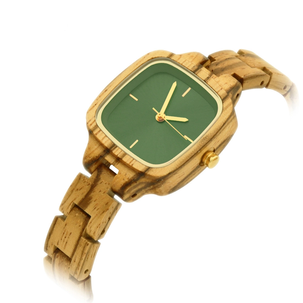 Square Wooden Watch for Ladies