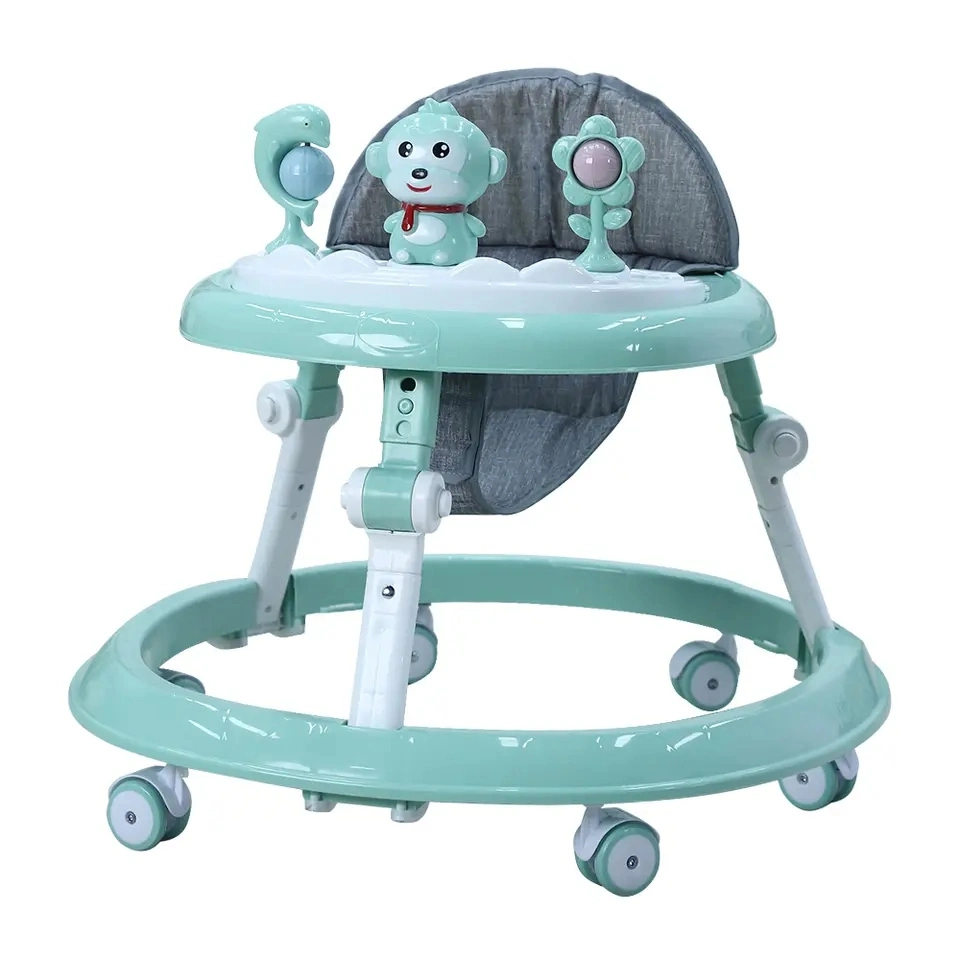 6 Roues Baby Walker &amp; Stand Rollator siègent à l'apprentissage Les marcheurs marchette pour bébés