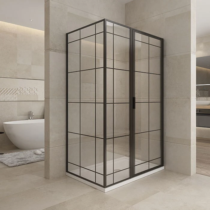 8mm Thickness Glass with Silk Screen Grid Pivot Shower Enclosure