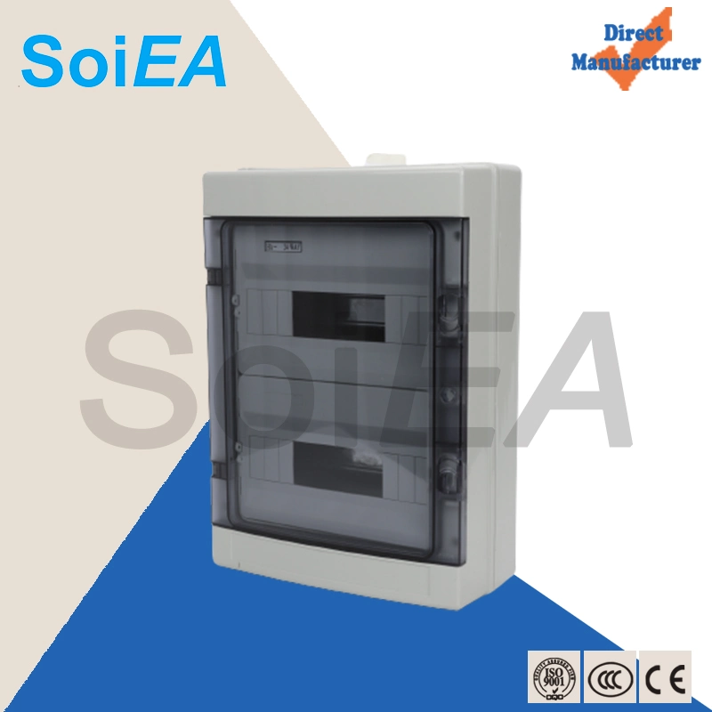 18 Ways IP66 PC Waterproof Distribution Box for Circuit Breaker