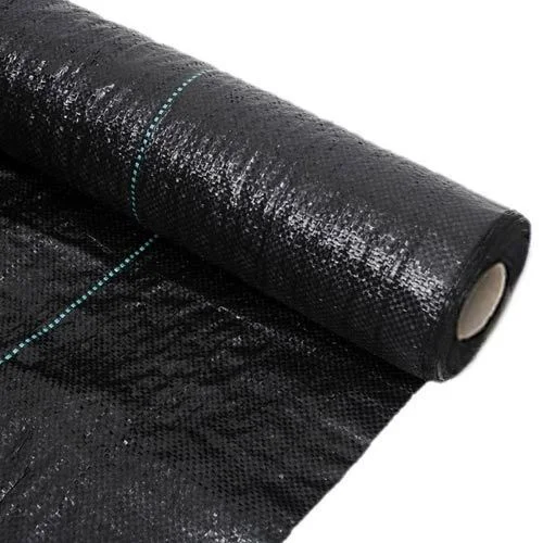 Black PP Woven Fabric Weed Barrier Mat for Gardening