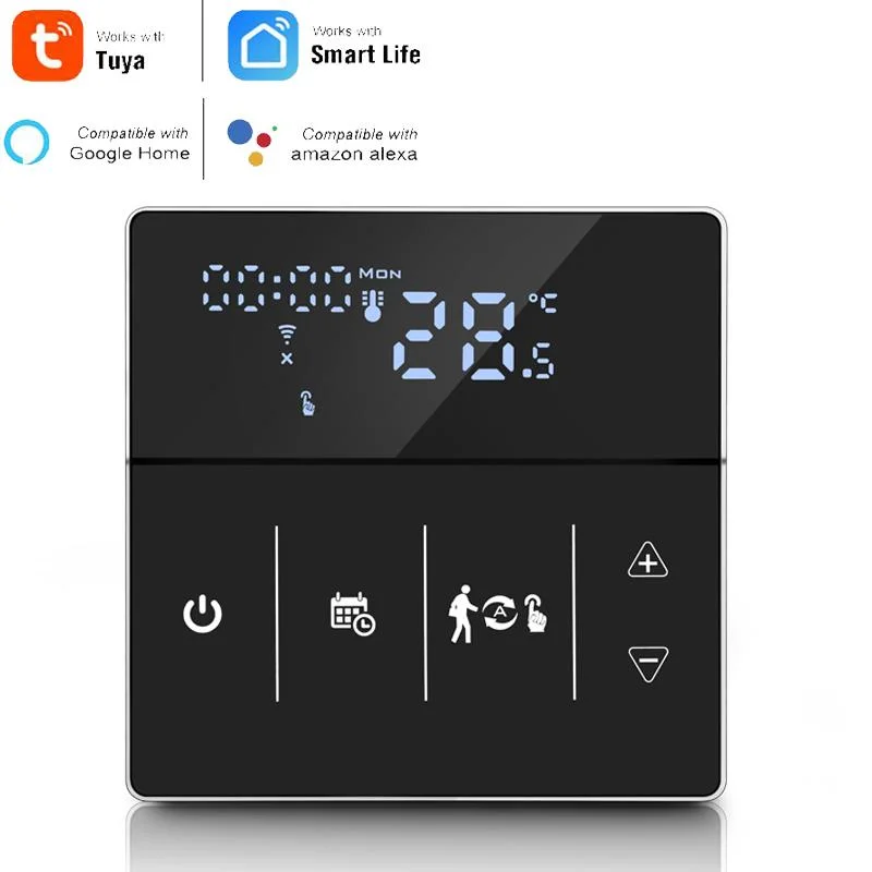 Tuya WiFi Smart Thermostat LCD Display Touch Screen Electric Floor Heating Water/Gas Boiler Temperature Remote Controller APP