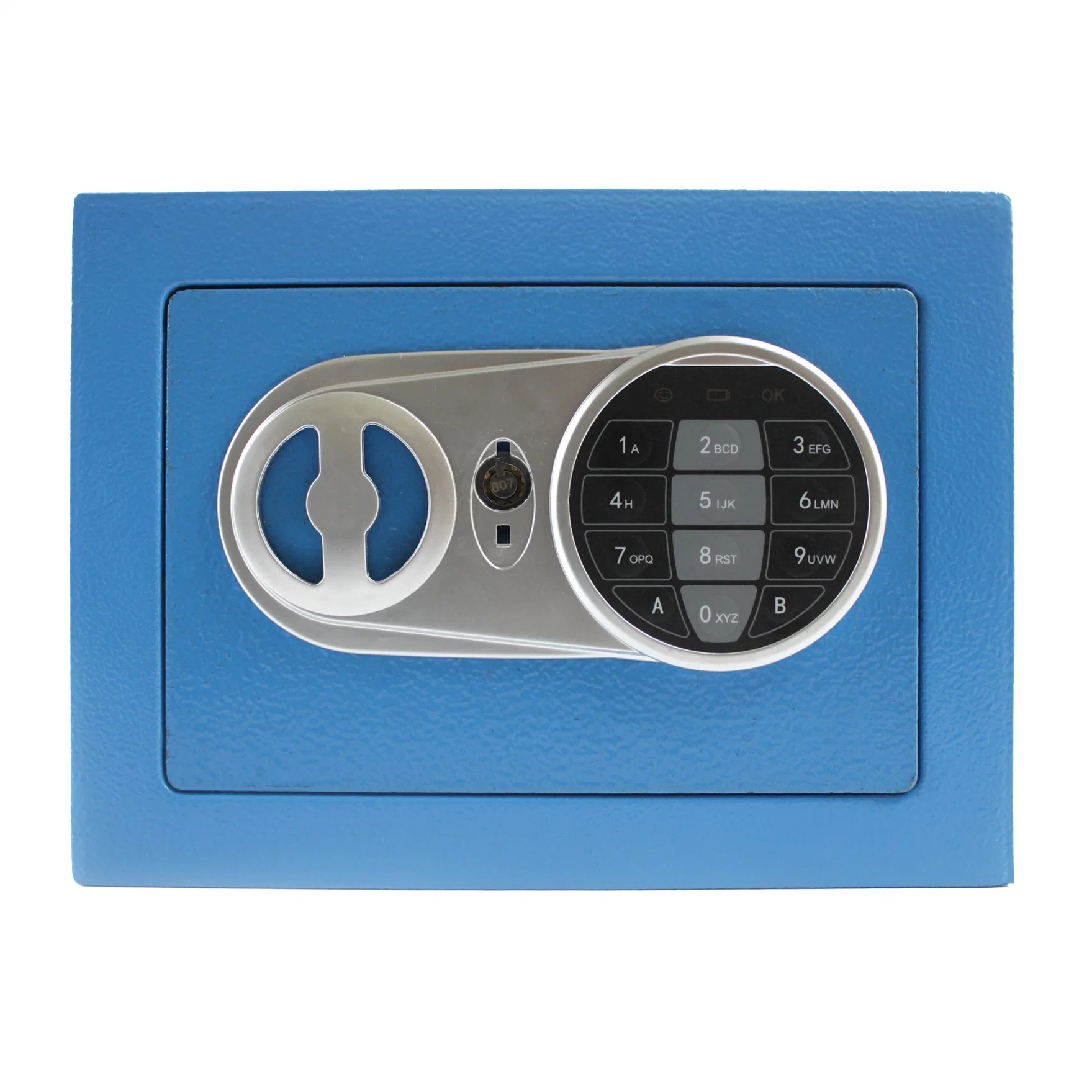 Blue Mini Metal Locker Safe Box Hidden Secret Compartment Stash Electronic Safe Locker Front for Almirah (USE-170EK)