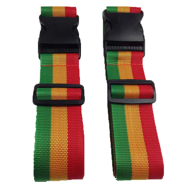 High-Quality Polyester 2" Multi Color Luggage Strap with 3 Dails Lock