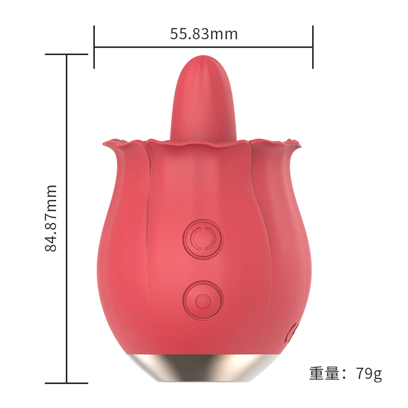 Sex Toys en silicone Rose Produit pour adultes Sucer Lécher Vibromasseur Télescopique Plug Anal pour Femmes Masseur Jouet Sexy