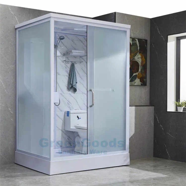 1100X1400X2150mm Clear Glass Sliding Door Toilet Shower Cabin Bathroom Integrated Shower Room