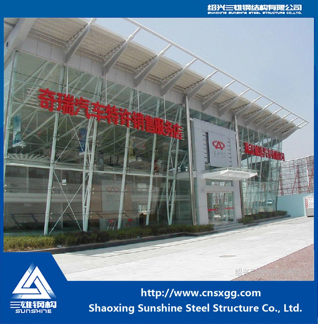 Single Span Steel Structure Car Showroom for Decoration