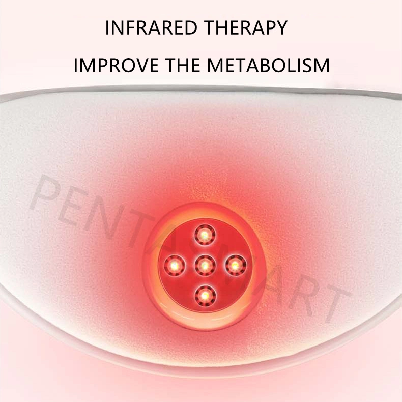 OEM Heating Abdomen Massage Belt Pressure Kneading Red Light Therapy Waist Massager