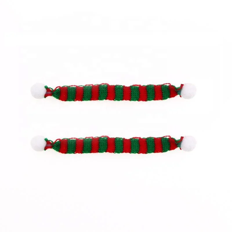 Dollhouse Doll House Shooting Props Red and Green Knitted Mini Scarf