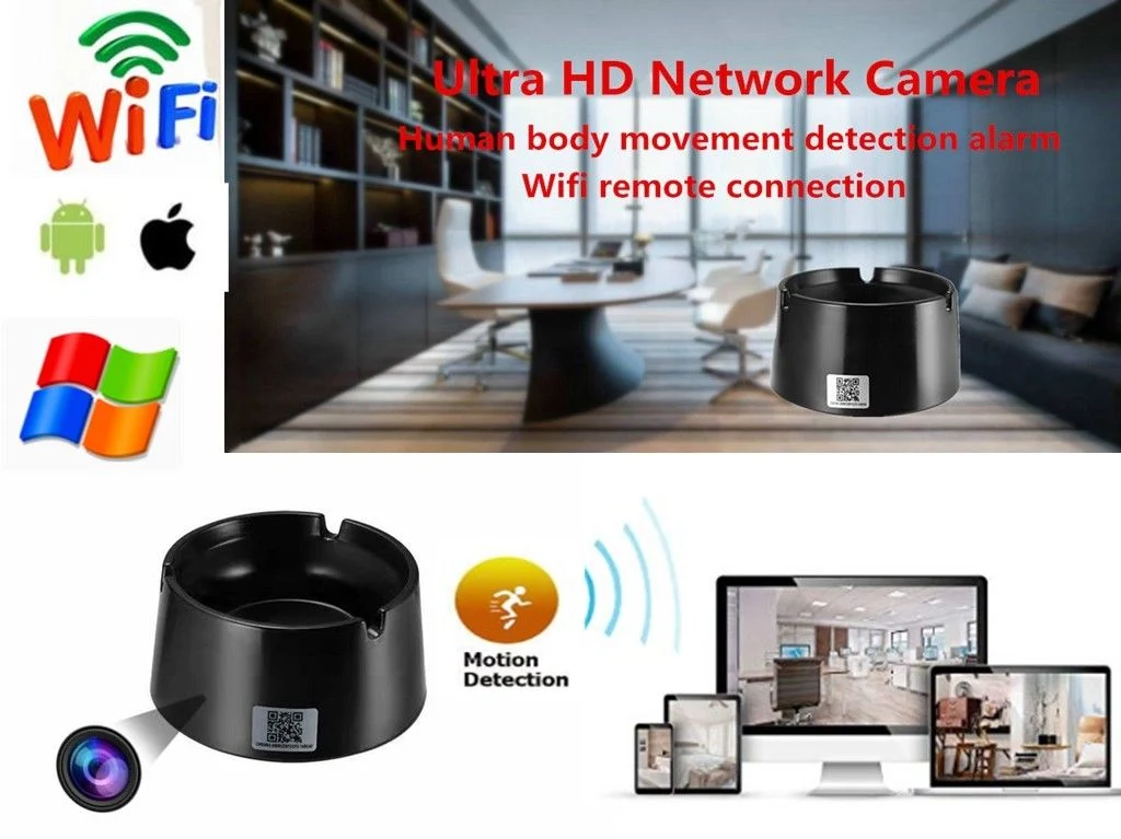 HD 1080P WiFi IP Wireless Camera Network Camer Ashtray Mini Recorder Micre DVR (wc001ss)