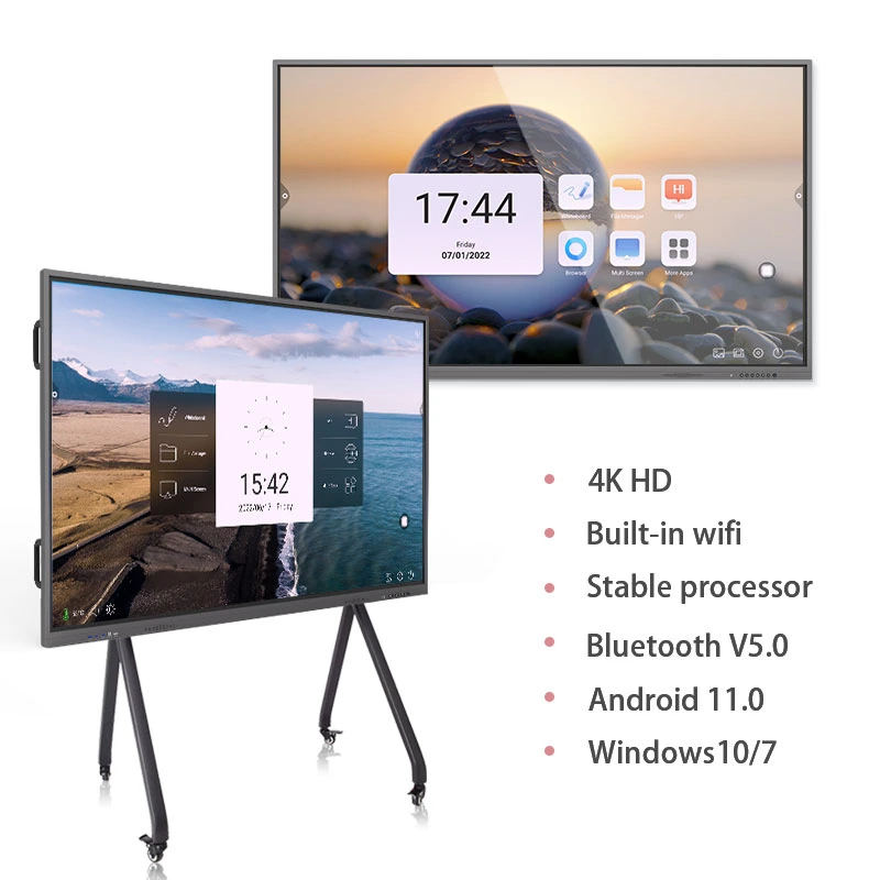 Multi Touch 20 Point IR Touch Interactive Whiteboard 75 Inch Android 11 Version for Conference