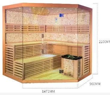 4 People Canadian Hemlock Indoor Far Infrared Sauna Room