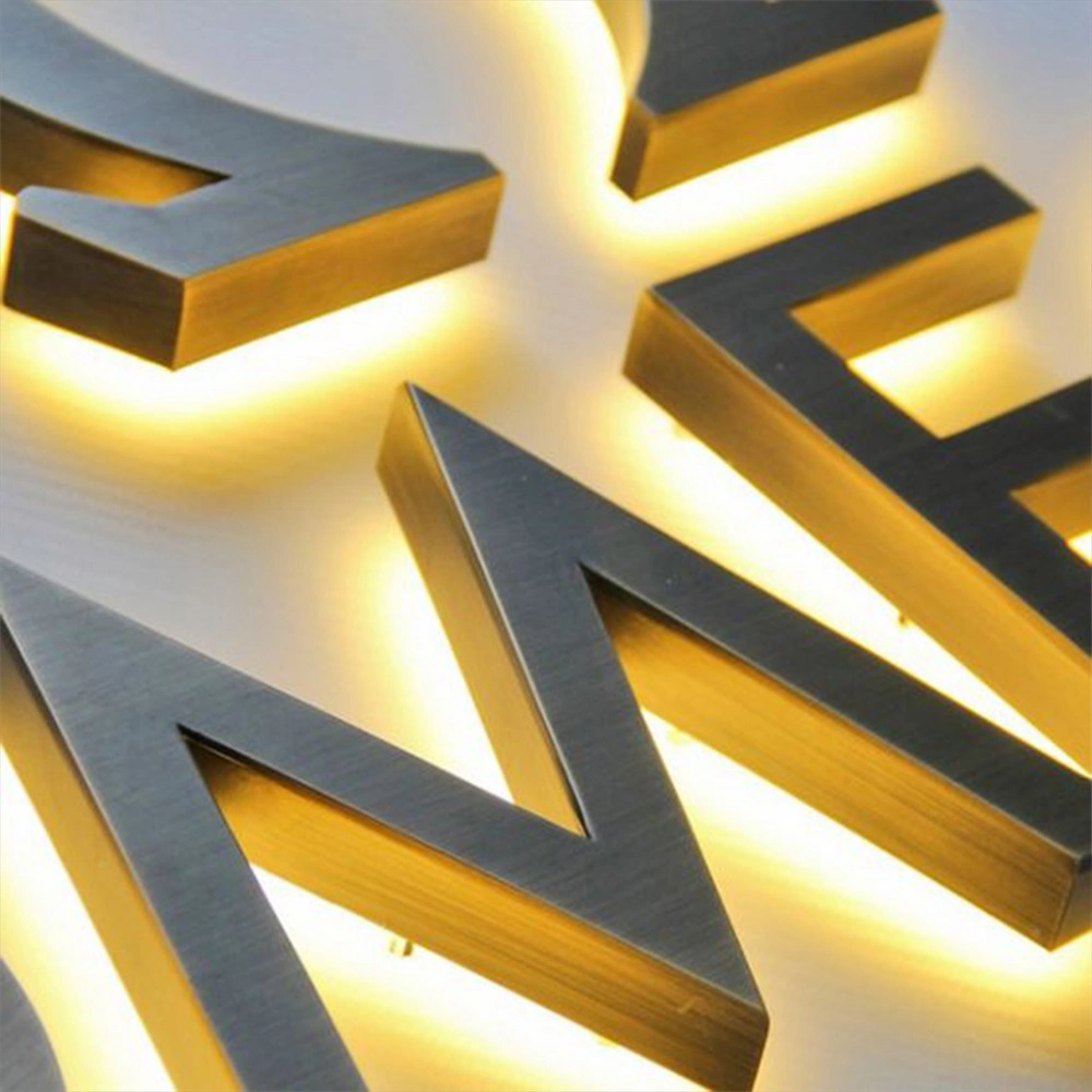 Customized Channel LED Letters Lights House Number Backlit Stainless Steel Lighting 3D Letter LED Sign