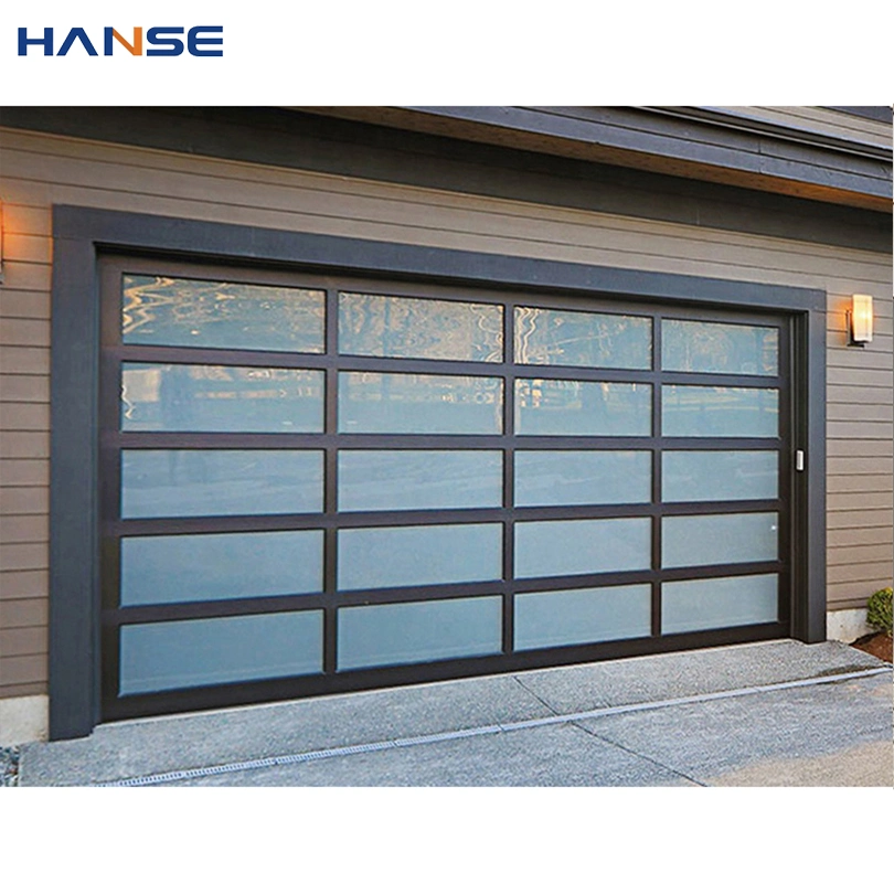 Good Price Hurricane Impact Stainless Steel Villa Automatic Garage Door Tempered Glass Glass Sectional Garage Door