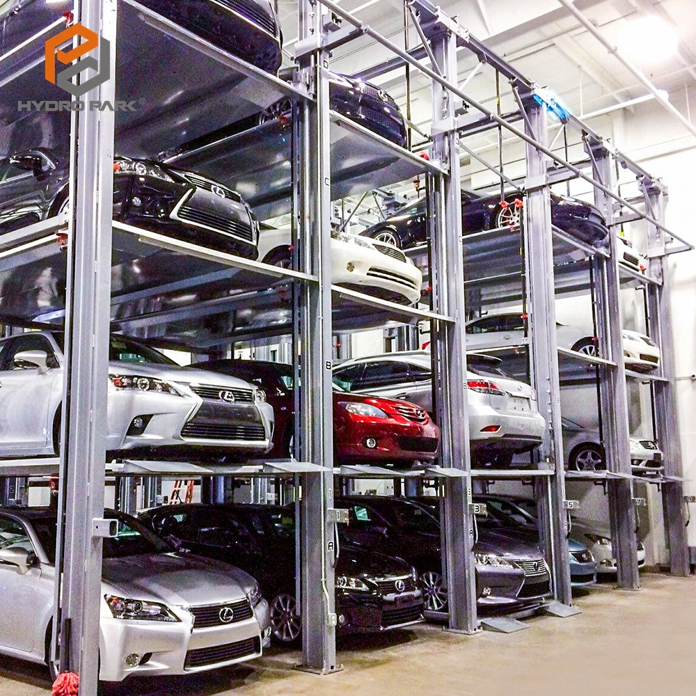 Mechanical Hydraulic 4 Post Car Rack Parking Lifts Equipment for Storage