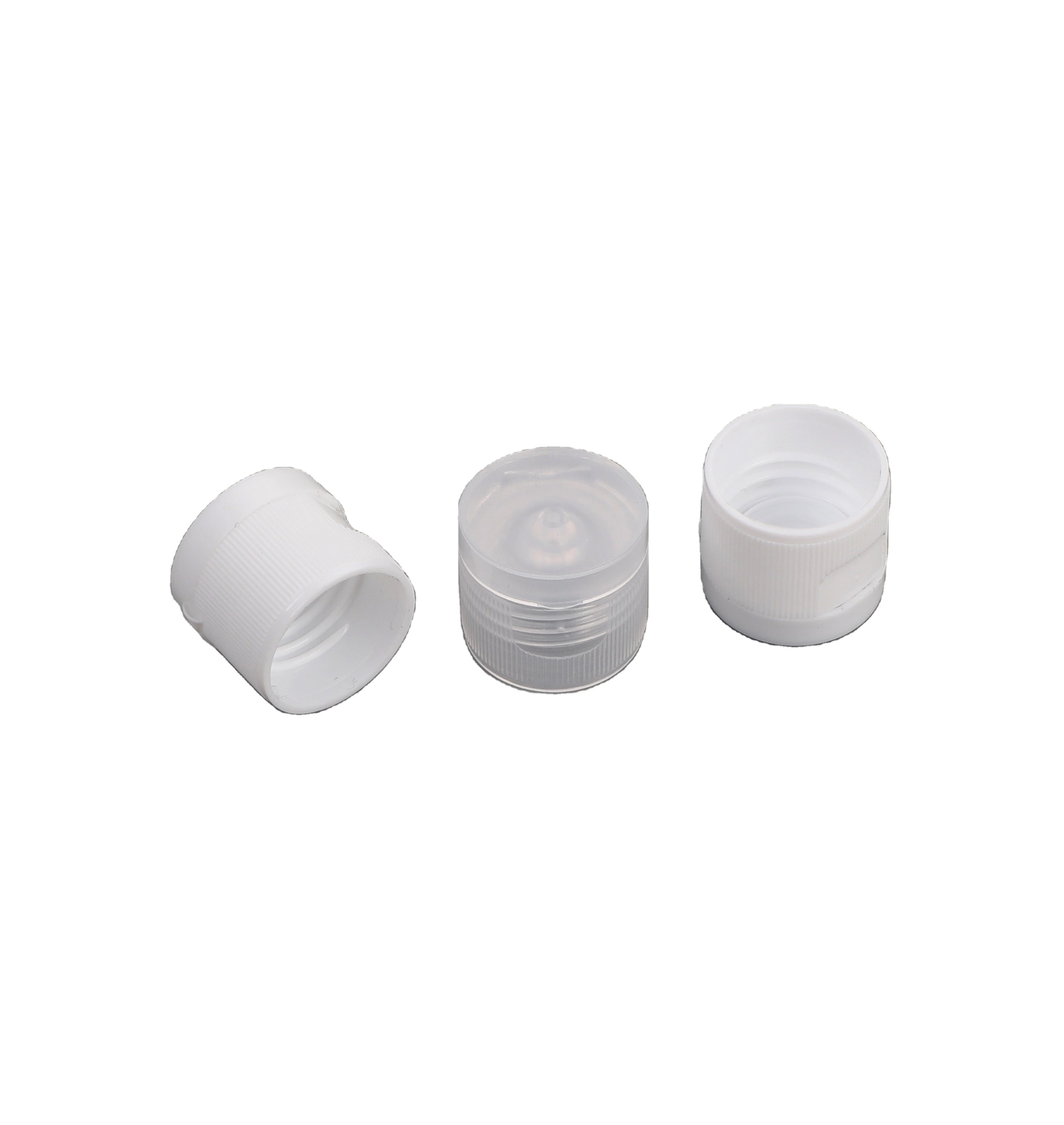 24mm White Transparent Plastic Flip Top Bottle Caps