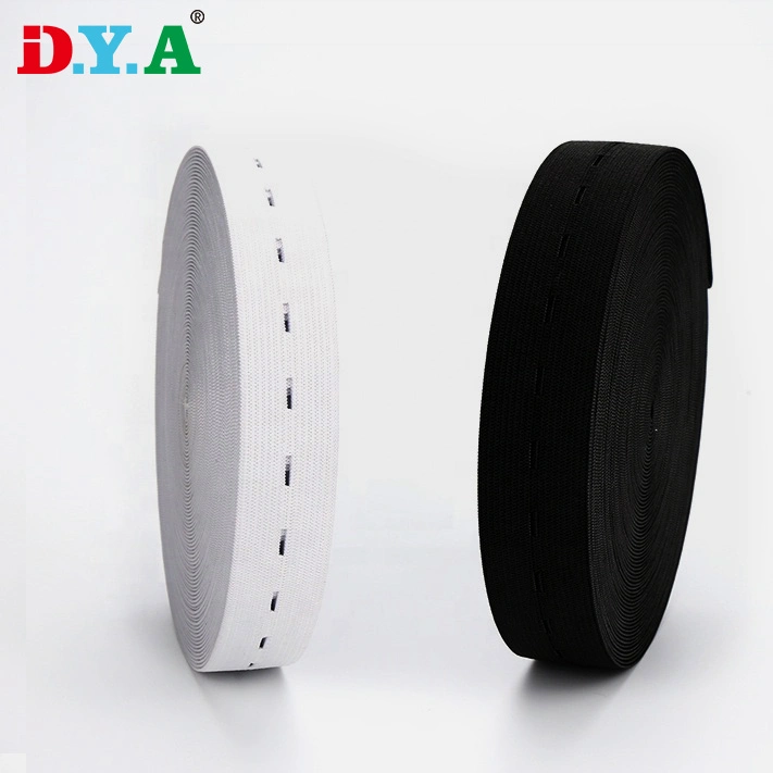 Factory Wholesale/Supplier Low MOQ Knitted Adjustable Buttonhole Elastic Band for Garment