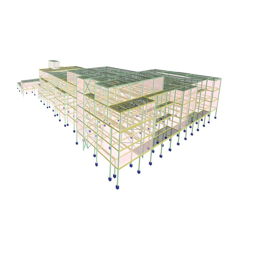 Structure en acier pour le matériel de construction d'atelier de construction de bureau