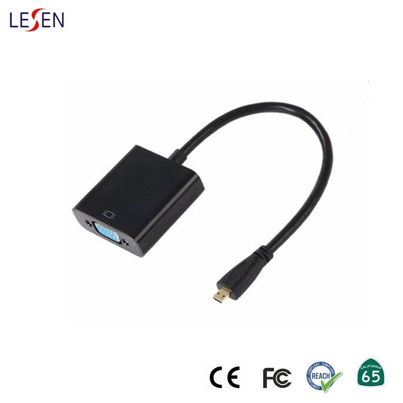 1080P HD Male to VGA Female Adapter with Audio Cable