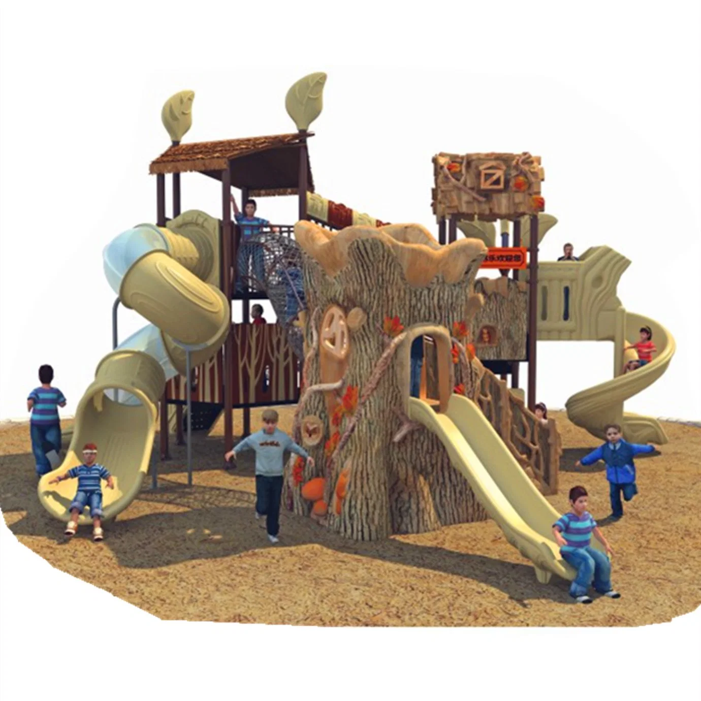 Customized Outdoor Playground Large Amusement Park Rope Climbing