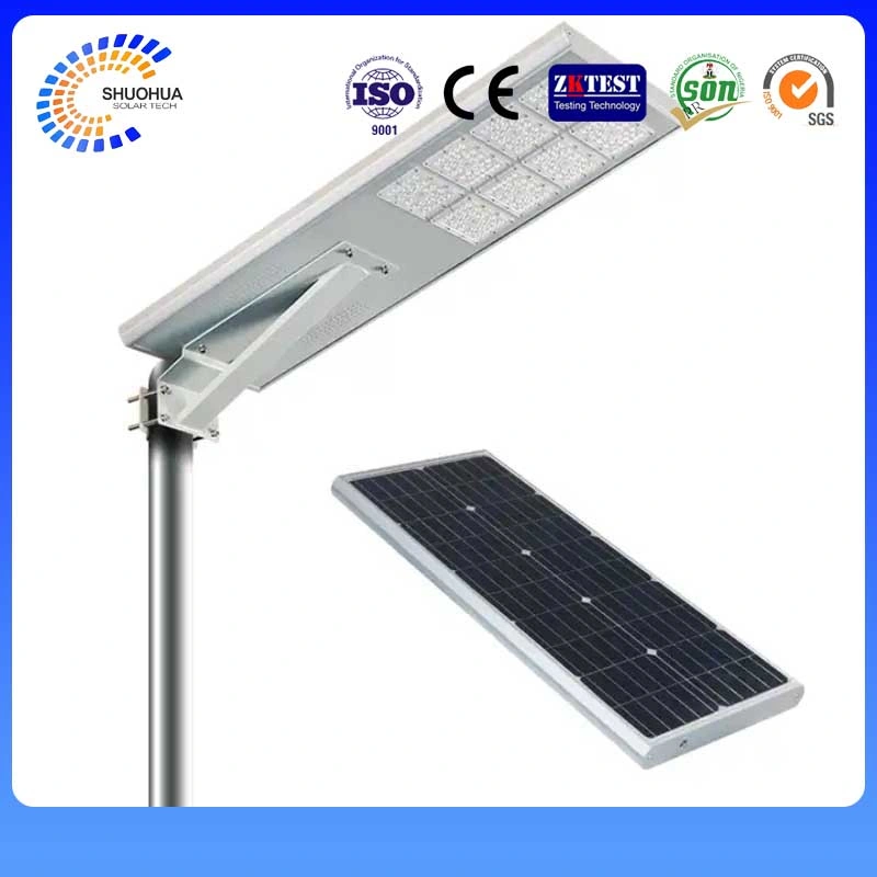 Factory Wholesale/Supplier DC 12V LED Light Aluminum All in One Integrated Shl60W LED Solar Street Light Lamp for Highway/Village/Government Project