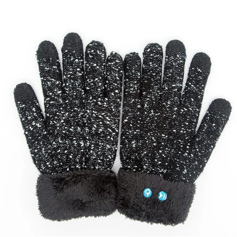 Wool Bluetooth Touch Screen Gloves Mountaineering Skiing Warm Hands-Free Gloves Headset