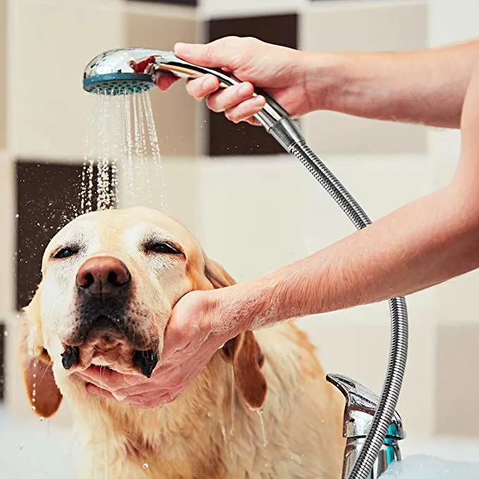 Sanitärkeramik Armaturen Duschkopf Verbunden Flexible Edelstahl Badezimmer Badewanne Geflochtener Verstärkter Doppelverschluss Verchromter Ausziehbarer Duschkopf-Schlauch