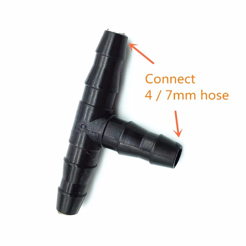 Agriculture 8 Holes Adjustable Low Pressure Garden Drip Irrigation Emitter Dripper with Tee Connector